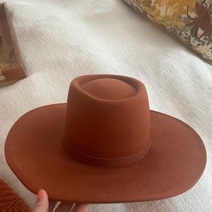 Suede Burnt Orange Hat
